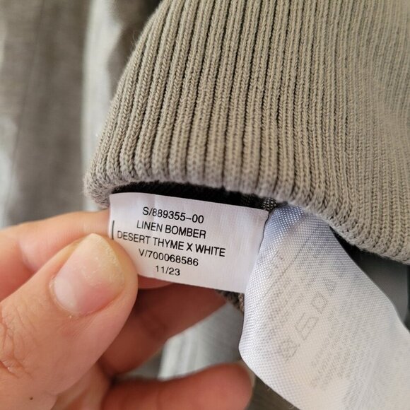 Mens Banana Republic Linen Blend Bomber Jacket Size Xxl Lighweight Zip Pockets - Picture 4 of 9